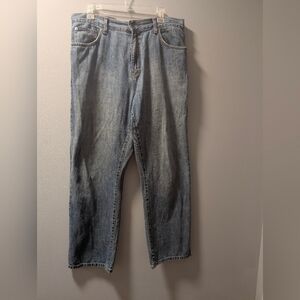 Calvin Klein Jeans Relaxed Straight Mens Blue Denim Jeans Size 36